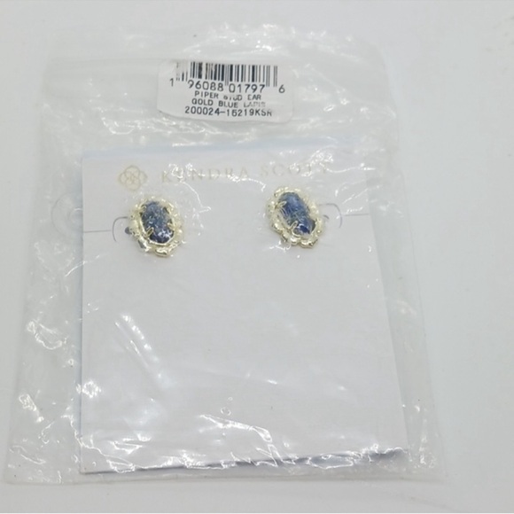 Kendra Scott Blue and Gold Earrings - Picture 4 of 5